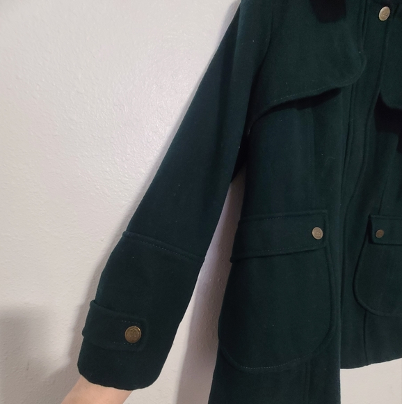 Vince camuto jacket Dark Green Hooded Coat wool - Picture 3 of 11